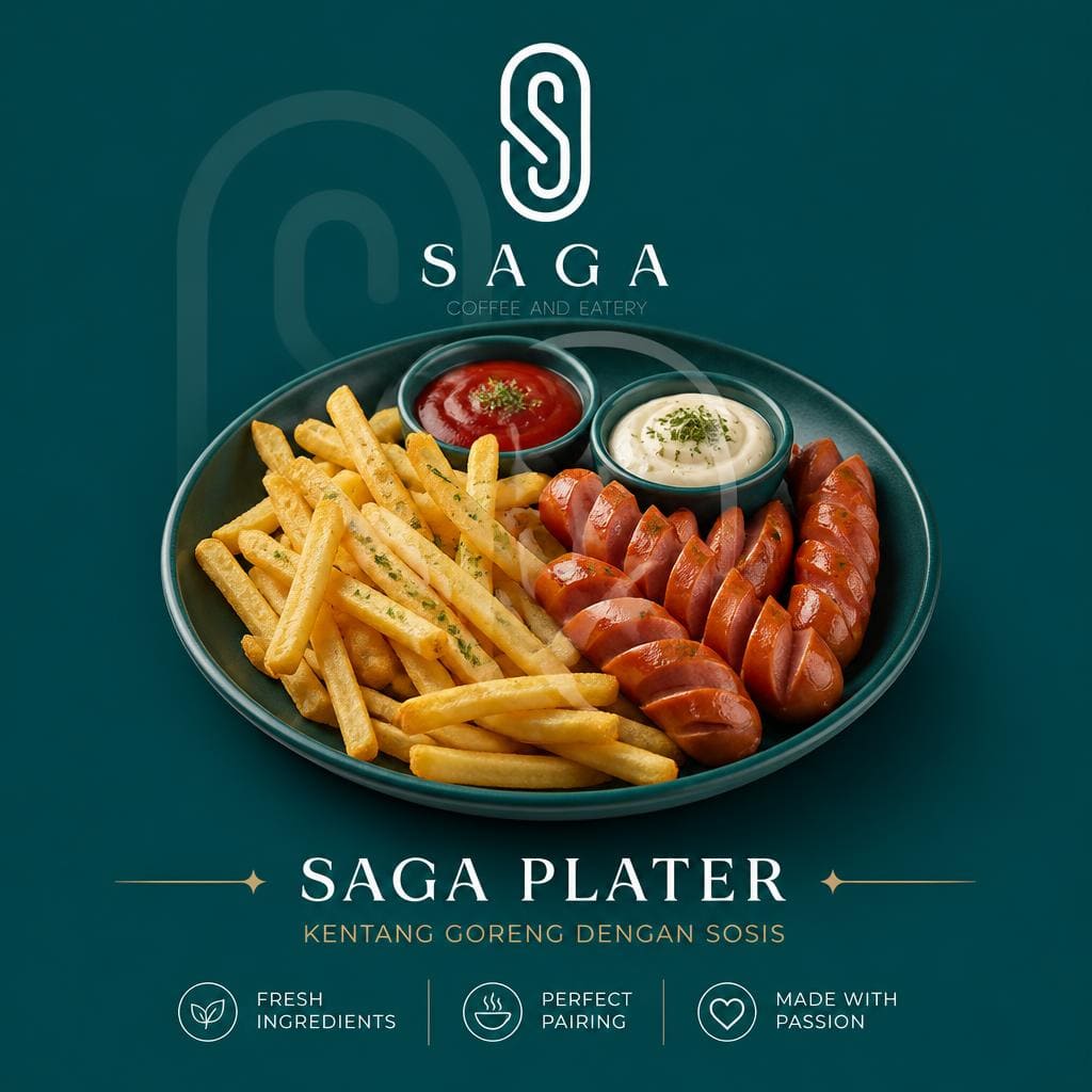 Saga Plater menu Saga Coffee House